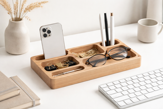 Minimal Wooden Desk Organizer